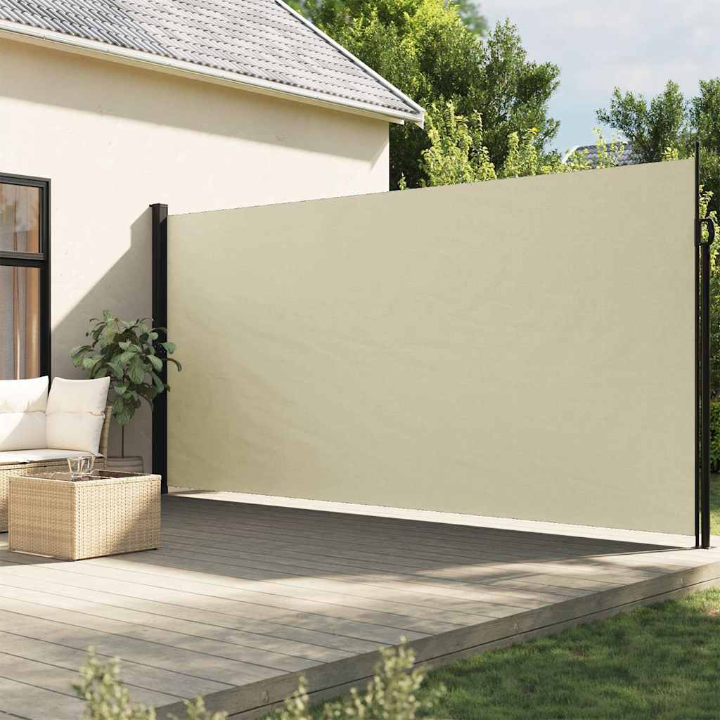 Vidaxl windscherm uittrekbaar 220x600 cm crèmekleurig