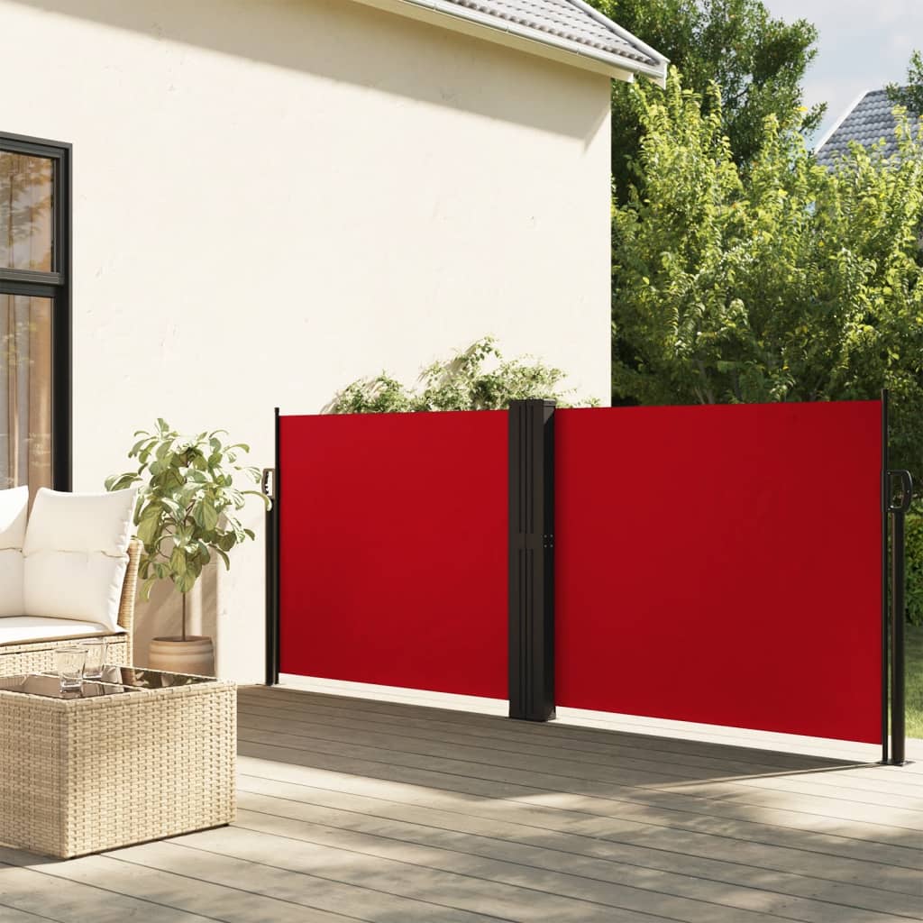 VidaXL Windscherm uittrekbaar 100x600 cm rood