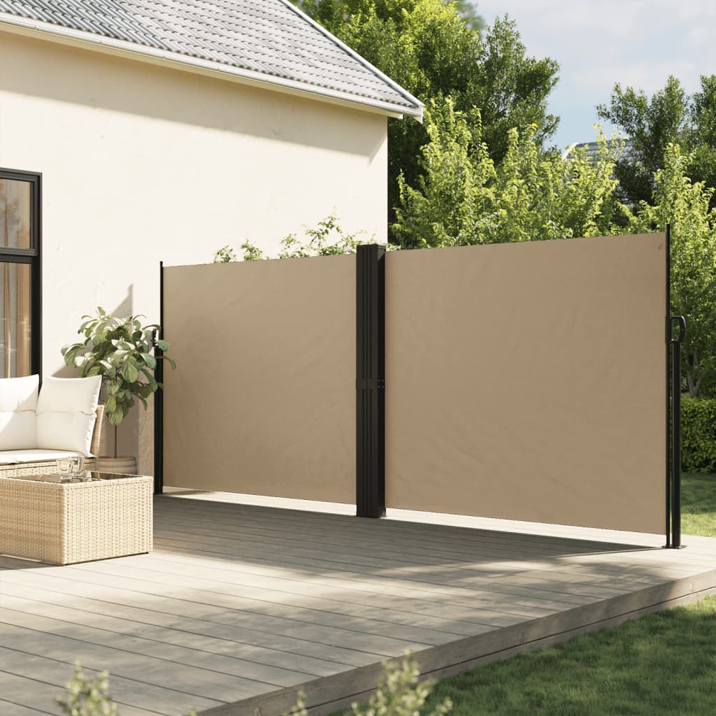 VidaXL Windscherm uittrekbaar 160x600 cm beige