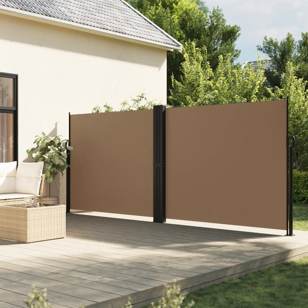 VidaXL Windscherm uittrekbaar 160x600 cm taupe