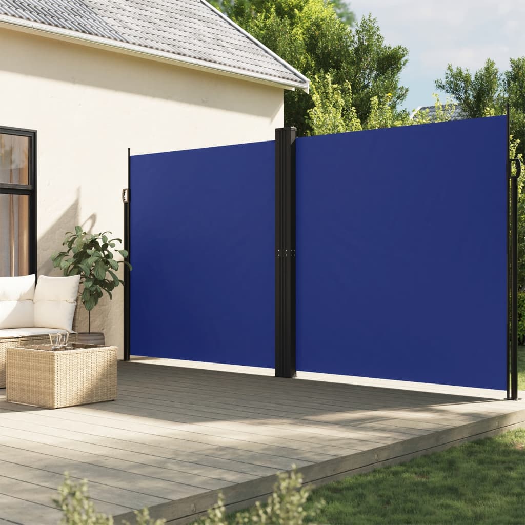 VidaXL Windscherm uittrekbaar 200x600 cm blauw