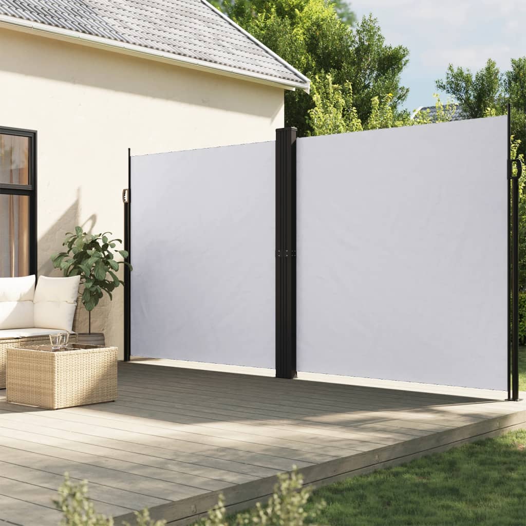 VidaXL Windscherm uittrekbaar 220x600 cm wit