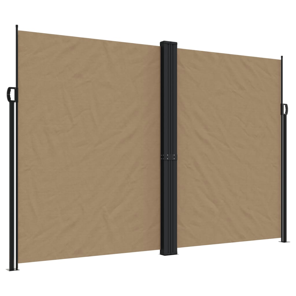 VidaXL Windscherm uittrekbaar 220x600 cm taupe