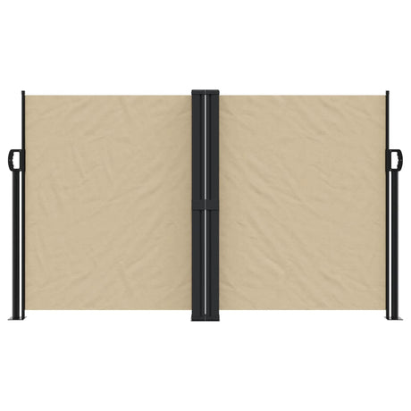 Vidaxl windscherm uittrekbaar 140x1200 cm beige