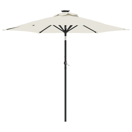 Vidaxl parasol met stalen paal 225x225x212 cm wit
