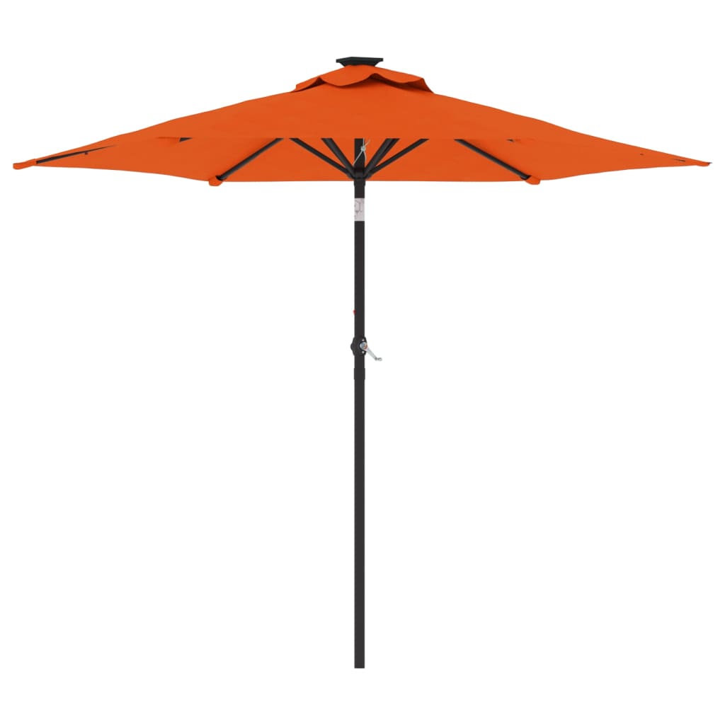 Vidaxl parasol met stalen paal 225x225x212 cm terracottakleurig