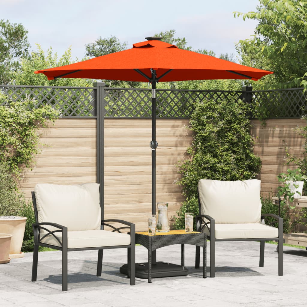 Vidaxl parasol met stalen paal 225x225x212 cm terracottakleurig