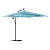 Vidaxl parasol met stalen paal 246x246x230 cm blauw