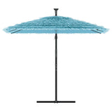 Vidaxl parasol met stalen paal 246x246x230 cm blauw
