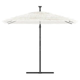 Vidaxl parasol met stalen paal 246x246x230 cm wit