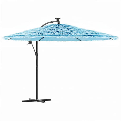 Vidaxl parasol met stalen paal 269x269x235 cm blauw