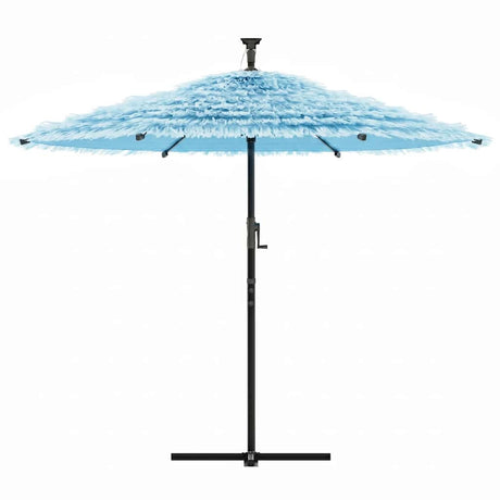 Vidaxl parasol met stalen paal 269x269x235 cm blauw
