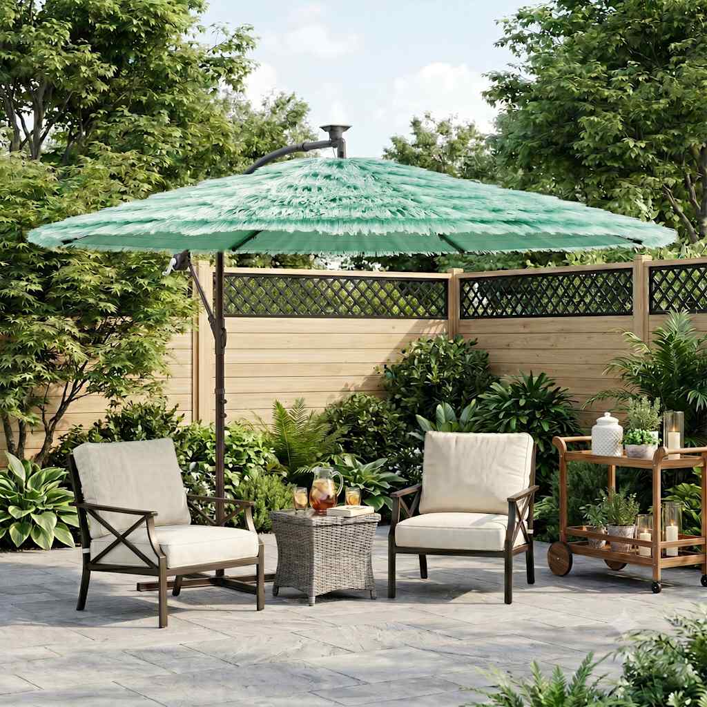 Vidaxl parasol met stalen paal 269x269x235 cm groen