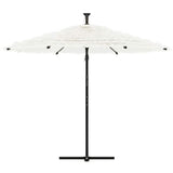 Vidaxl parasol met stalen paal 269x269x235 cm wit
