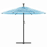 Vidaxl parasol met stalen paal 290x290x238 cm blauw