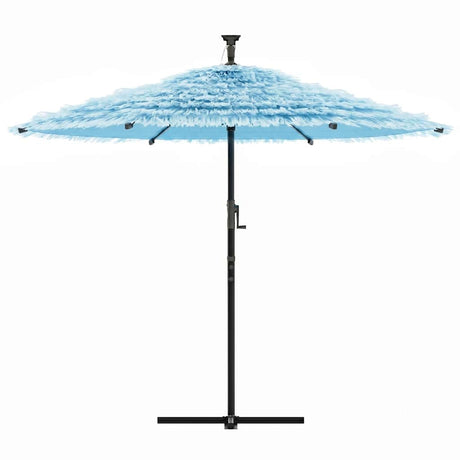 Vidaxl parasol met stalen paal 290x290x238 cm blauw