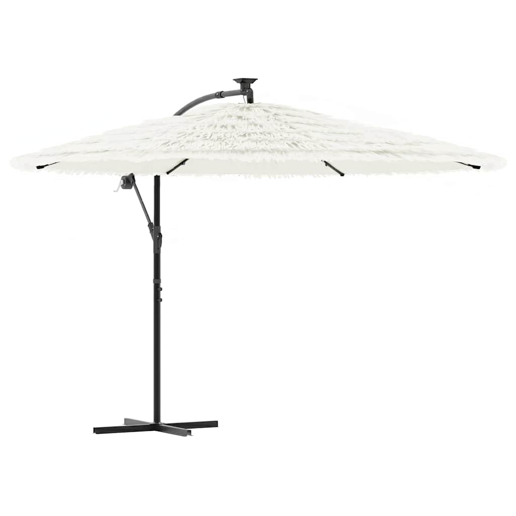 Vidaxl parasol met stalen paal 290x290x238 cm wit