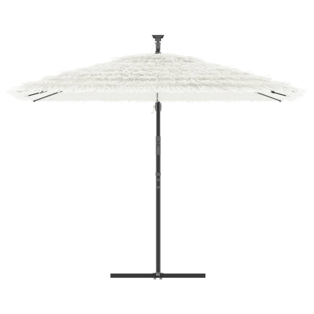 Vidaxl parasol met stalen paal 290x290x238 cm wit