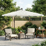 Vidaxl parasol met stalen paal 290x290x238 cm wit