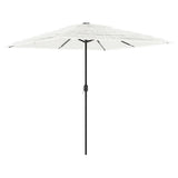 Vidaxl parasol met stalen paal 248x248x248 cm wit