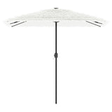 Vidaxl parasol met stalen paal 248x248x248 cm wit