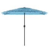 Vidaxl parasol met stalen paal 300x200x250 cm blauw