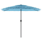 Vidaxl parasol met stalen paal 300x200x250 cm blauw