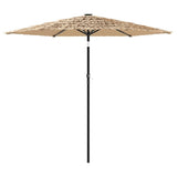 Vidaxl parasol met stalen paal 223x223x213 cm bruin