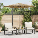 Vidaxl parasol met stalen paal 223x223x213 cm bruin