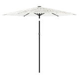 Vidaxl parasol met stalen paal 223x223x213 cm wit