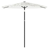 Vidaxl parasol met stalen paal 223x223x213 cm wit