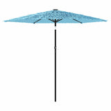 Vidaxl parasol met stalen paal 268x268x226 cm blauw