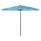 Vidaxl parasol met stalen paal 288x288x225 cm blauw