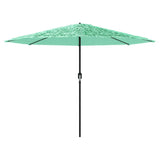 Vidaxl parasol met stalen paal 324x324x247 cm groen