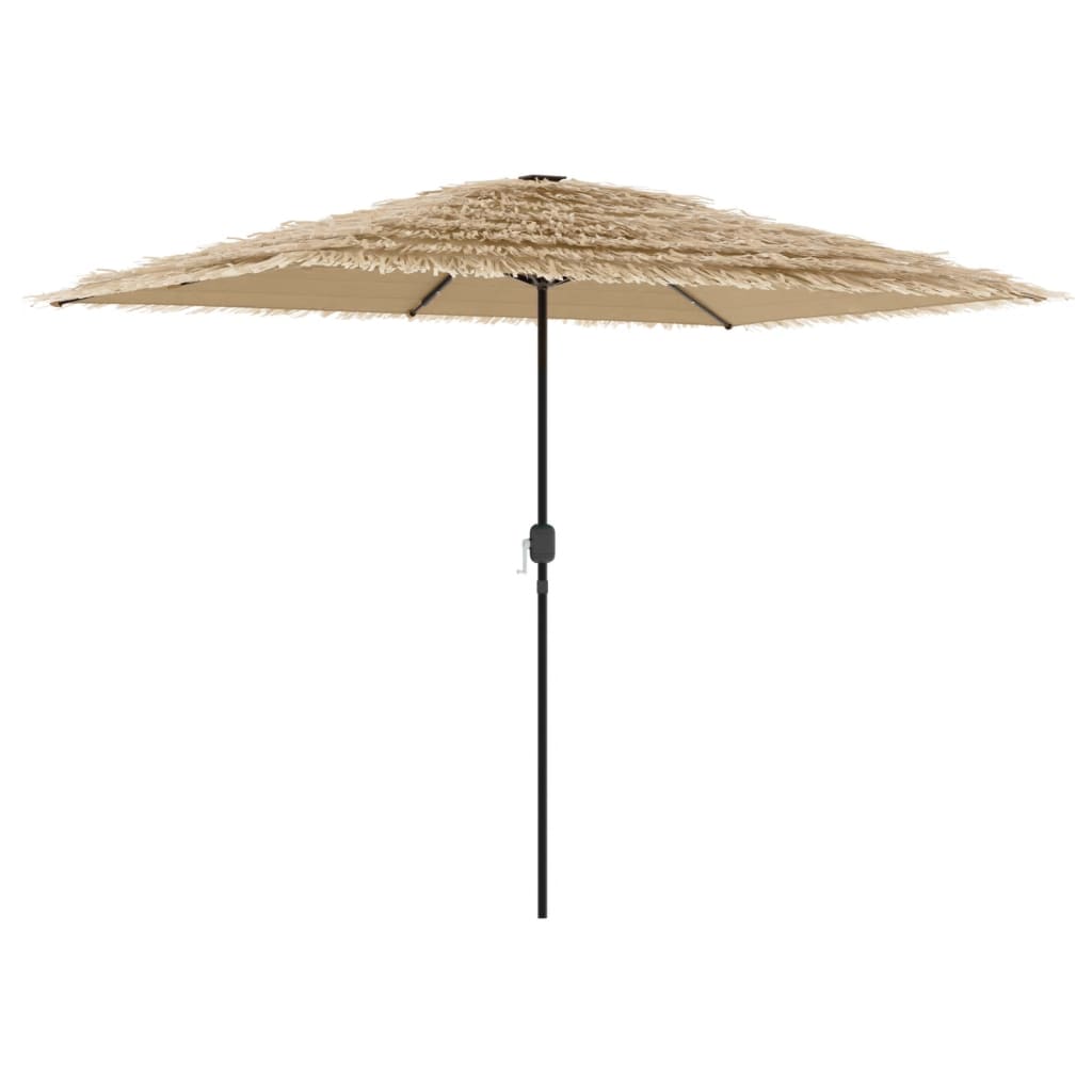 Vidaxl parasol met led's en stalen paal 300x200x250 cm bruin