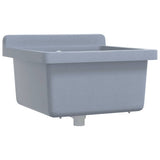Vidaxl wasbak wandgemonteerd 40x40x24 cm hars grijs