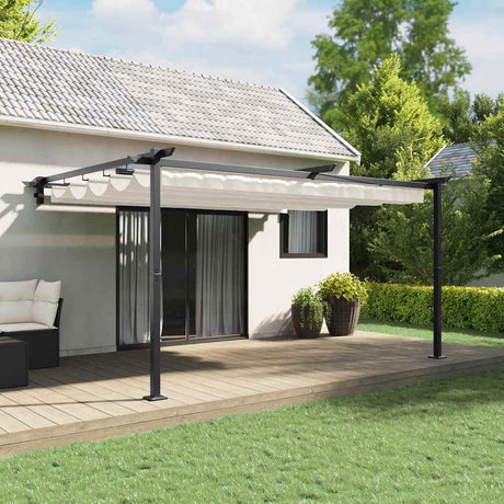 Vidaxl prieel crème 400 x 300 x 200 cm polyester