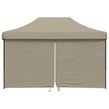 Vidaxl partytent inklapbaar pop-up met 4 zijwanden taupe