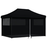 Vidaxl partytent inklapbaar pop-up met 4 zijwanden zwart
