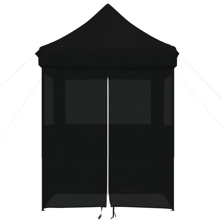 Vidaxl partytent inklapbaar pop-up met 4 zijwanden zwart