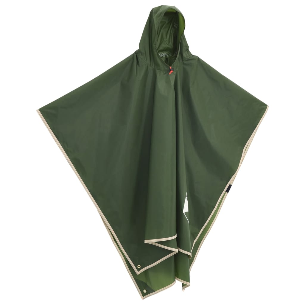 Vidaxl regenponcho met capuchon 2-in-1 ontwerp 223x145 cm groen