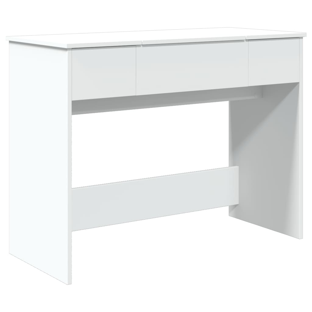 Vidaxl kaptafel met spiegel 100x45x76 cm wit