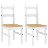 Vidaxl eetkamerstoelen 2 st 40x46x99 cm massief grenenhout wit