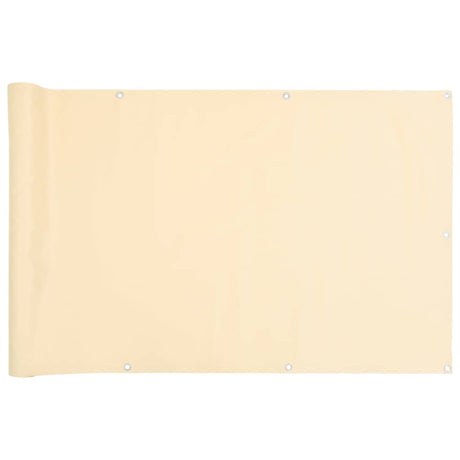 Vidaxl balkonscherm 300x75 cm pvc crèmekleurig