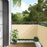 Vidaxl balkonscherm 1000x75 cm pvc crèmekleurig