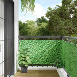 Vidaxl balkonscherm plantpatroon 300x75 cm pvc groen