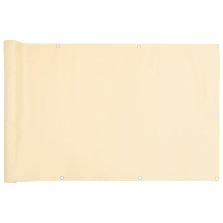 Vidaxl balkonscherm 400x90 cm pvc crèmekleurig