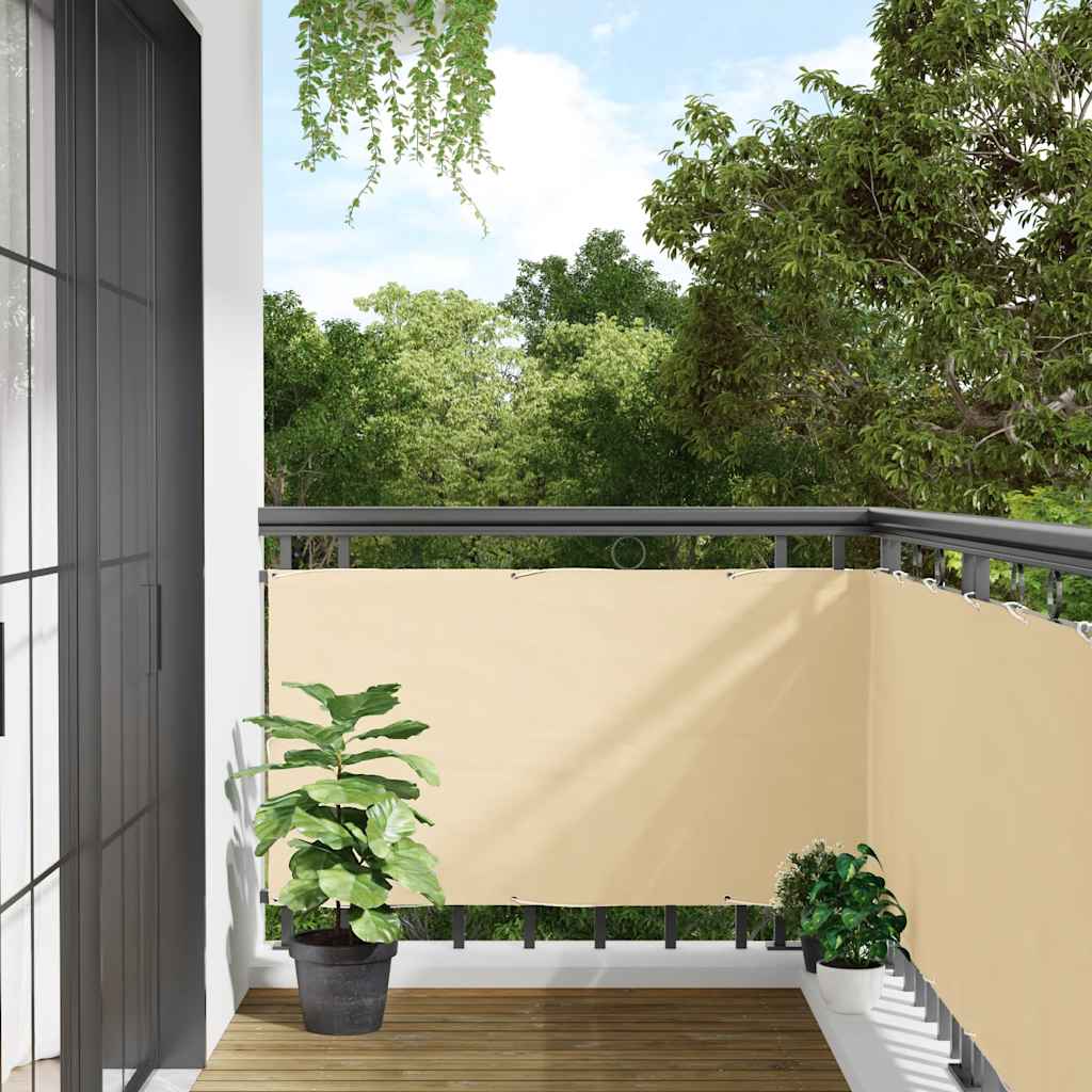 Vidaxl balkonscherm 700x90 cm pvc crèmekleurig