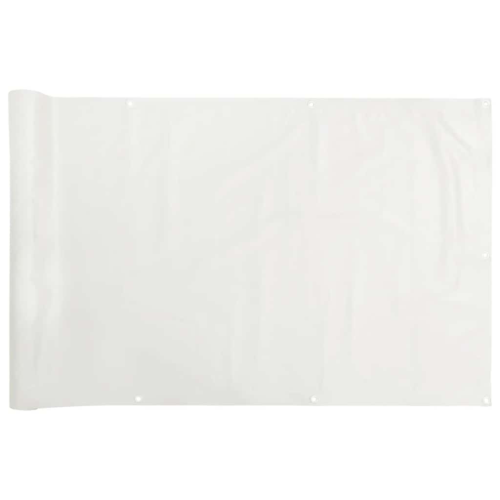Vidaxl balkonscherm 400x90 cm pvc wit