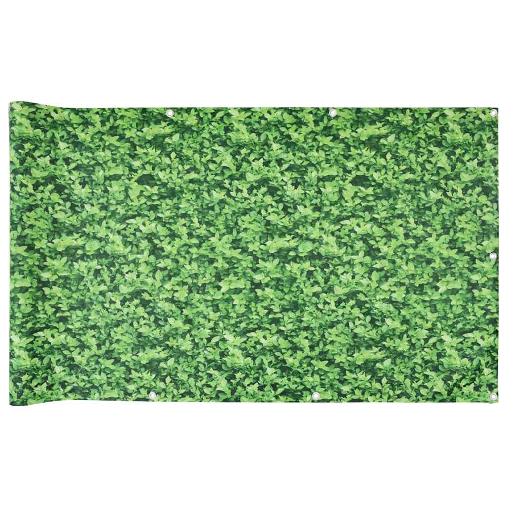 Vidaxl balkonscherm plantpatroon 500x90 cm pvc groen